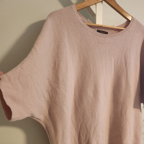 🌸 Quince Lightweight Cotton Cashmere Link-Stitch Dolman Sweater Sugar Stone Med - Picture 11 of 13